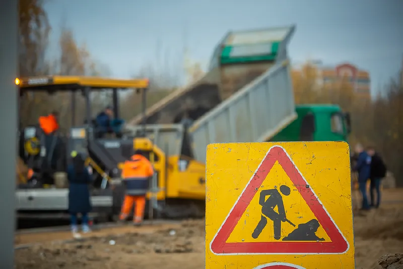 ремонт, асфальт, дорога, дорожники, микрорайон, Смоленск